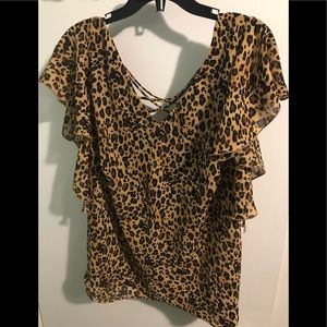 Women’s Spago Collection Animal Print Top Size 18W